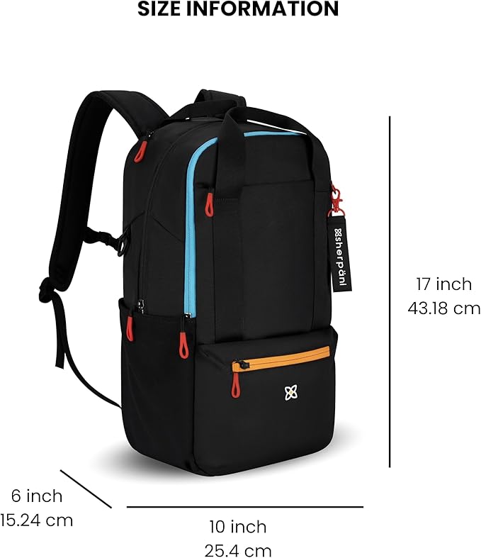 Sherpani Camden, Convertible Backpack, 3 in 1 Tote Bag, 18L Travel Backpack, Crossbody Bag for Women, Cross Body Purse, Travel Gifts, RFID Protection, Fits 13” Laptop (Chromatic Heritage)