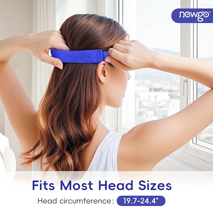 NEWGO Cooling Eye Mask for Puffy Eyes, Cold Eye Mask Eye Ice Pack for After Eyes Surgery, Tension Stress Relief, Itchy Eyes, Headaches, Dark Circles - Navy Blue