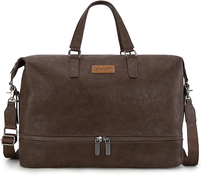 Wrangler Travel Duffel Bag Carry On Overnight Bag with Shoe Compartment Weekender Bag for Women WG253-5110CF
