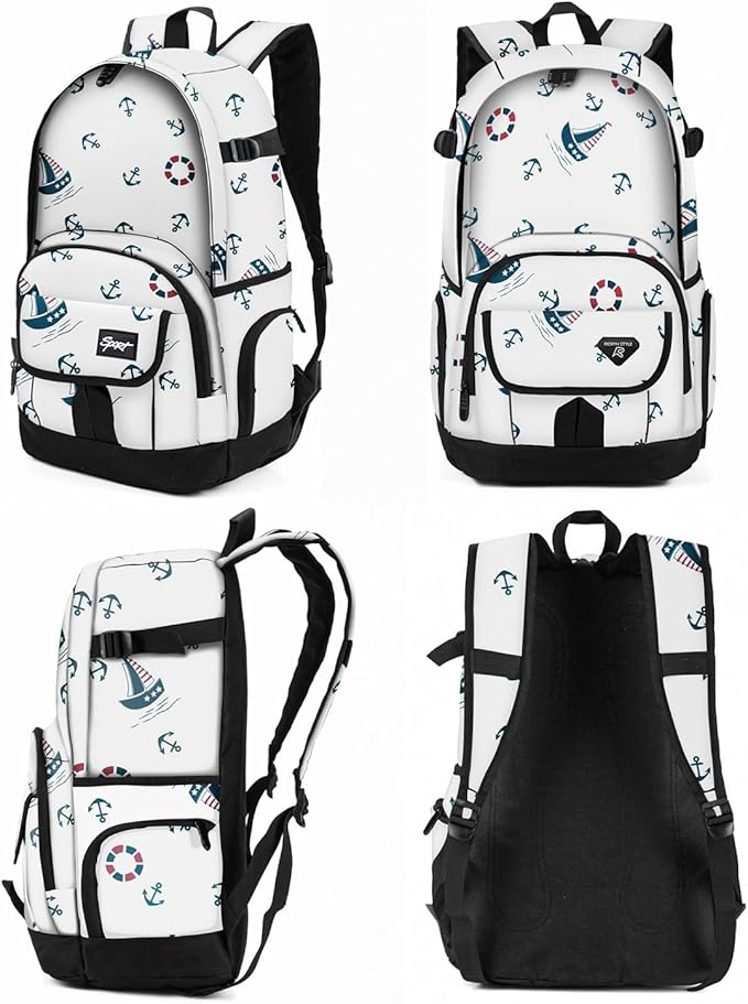 rickyh style School Backpack Travel Bag for Men & Women Lightweight College Back Pack with Laptop Compartmen
