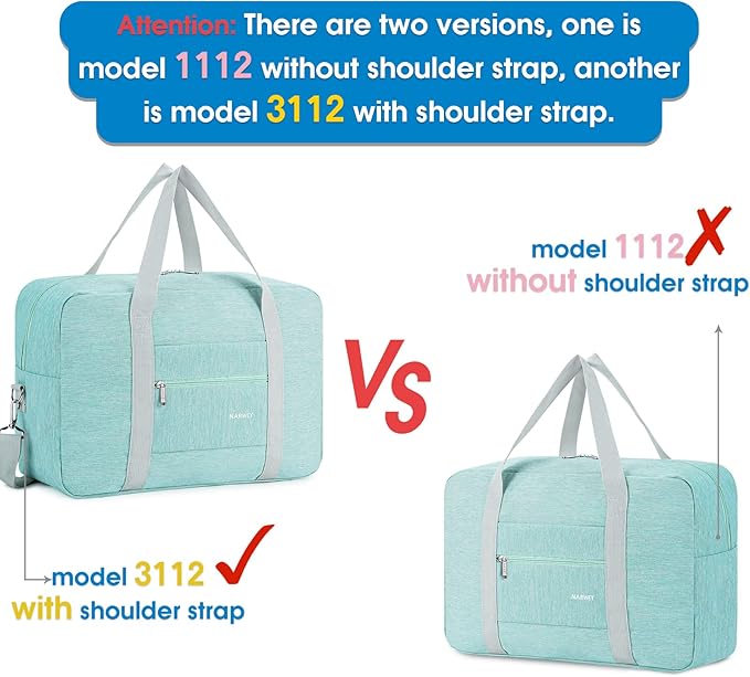 For Spirit Airlines Personal Item Bag 18x14x8 Foldable Travel Duffel Bag Tote Carry on Luggage Duffle Overnight for Women and Men