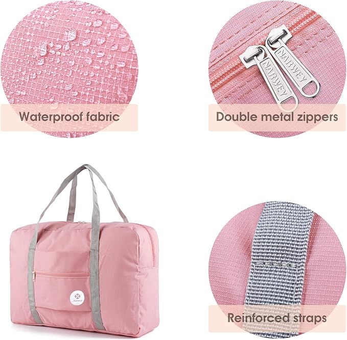 For Spirit Airlines Personal Item Bag 18x14x8 Foldable Travel Duffel Bag Tote Carry on Luggage Duffle Overnight for Women and Men