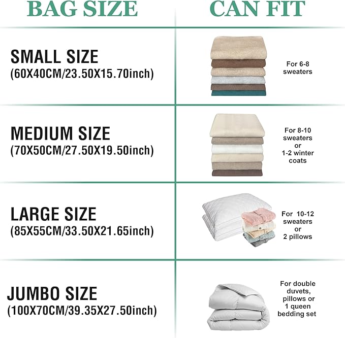 Vacuum Storage Bags with Electric Pump, Space Saver Vacuum Seal Bags with Pump, Sealer Compression for Clothes, Comforters, Blankets, Bedding, 10 Large