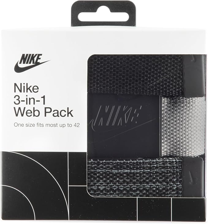 Nike Men's 3 Pack Web Belt
