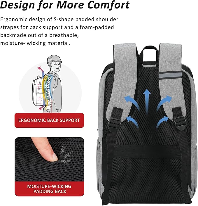 MAXTOP Deep Storage Laptop Backpack Business Anti-theft Backpacks[Water Resistant] College Computer Bookbag Fits 16 Inch Laptop