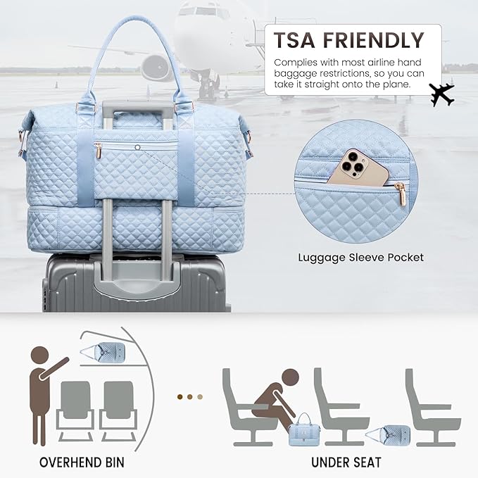 LOVEVOOK Travel Duffle Bag,Weekender Bags for Women with Shoe Compartment，Carry on Overnight Bag with Toiletry Bag,Gym Duffel Bag with Wet Pocket, Hospital Bags for Labor and Delivery