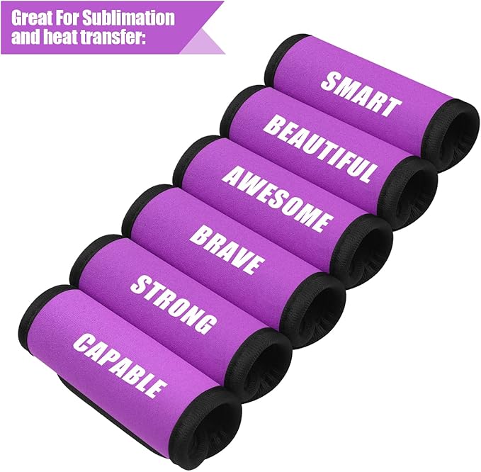 6 Pack Luggage Handle Wrap, Luggage Handle Wraps for Suitcase, Purple Luggage Tags, Suitcase Tags identifiers for Travel Accessories