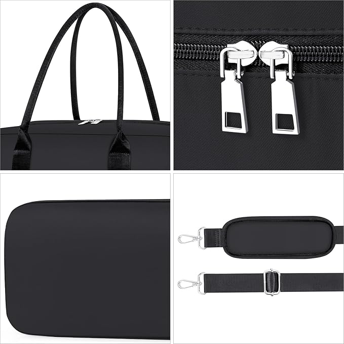 Weekender Bag for Women, Large Overnight Bag Canvas Travel Duffel Bag Carry On Tote with Shoe Compartment 21" 3Pcs Set