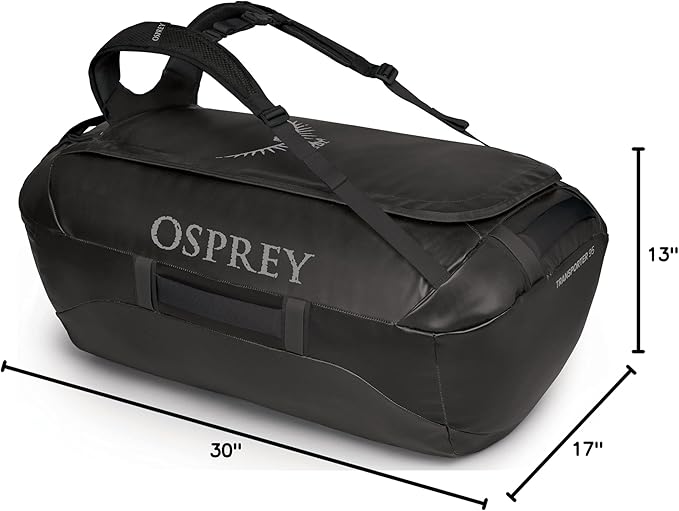 Osprey Transporter 40L Travel Duffel Bag, Black