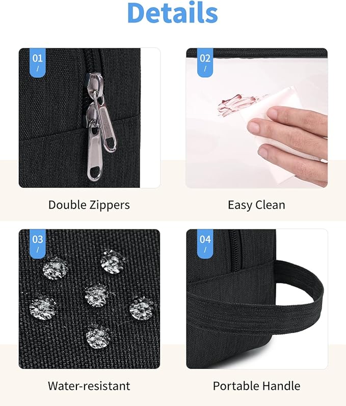 Narwey Travel Toiletry Bag for Women Traveling Dopp Kit Men Travel Bag for Toiletries Cosmetic Bag Makeup Bag Medicine Bag for Traveling