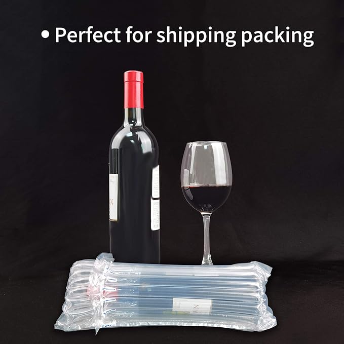 Wine Bottle Travel Protector Bags, Conilly 15 Packs Inflatable Air Column Packaging Bubble Bag with Free Inflator Pump, Reusable Wine Bottle Protector,Safe Choice for wine Transportation
