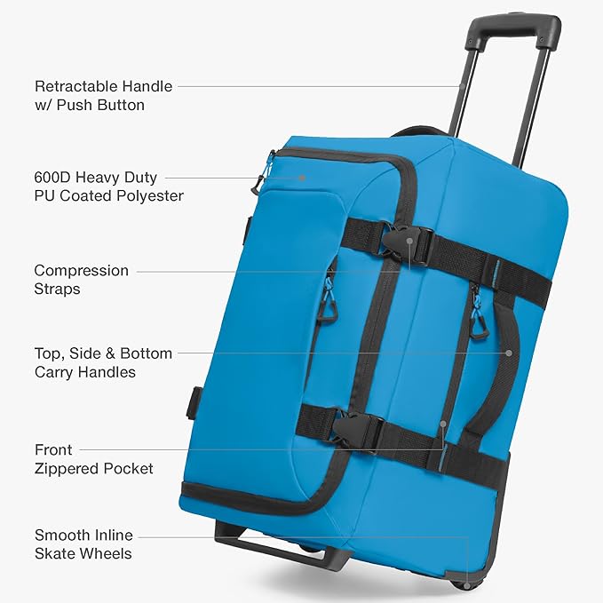Traveler's Choice Softside Upright Wheeled Duffel Bag