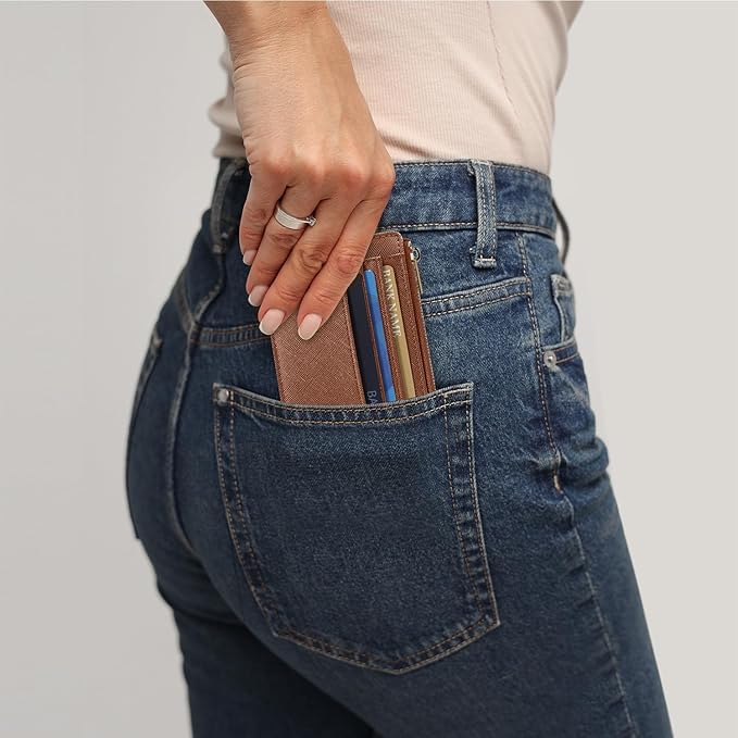 Sodsay Card Case Slim Front Pocket Wallet for Women Credit Card Holder with Keychain | Slim, Front Pocket, Credit Card Holder, with Keychain