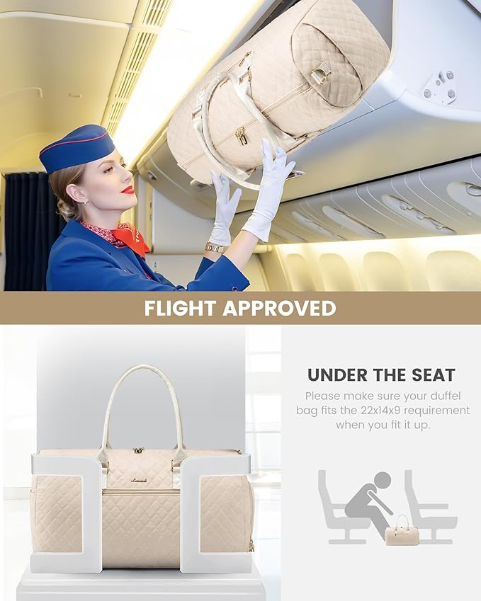 LOVEVOOK Travel Duffle Bag, Weekender Bag for Women with Toiletry Bag, Carry on Overnight Bag with Shoe Compartment,Gym Duffel Bag with Wet Pocket,Mommy Hospital Bags for Labor and Delivery 3Pcs