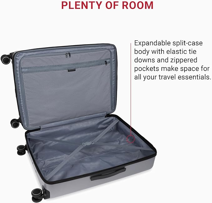 SwissGear 8020 Eclipse Collection Hardside Expandable Luggage – Ultimate Grey