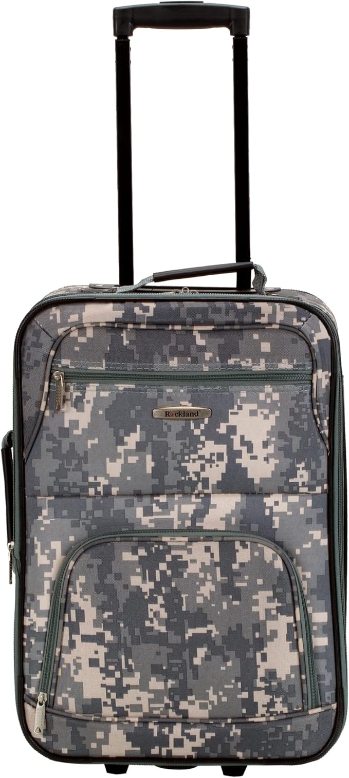 Rockland Journey Softside Upright Luggage Set, Acu Camo, 4-Piece (14/19/24/28)