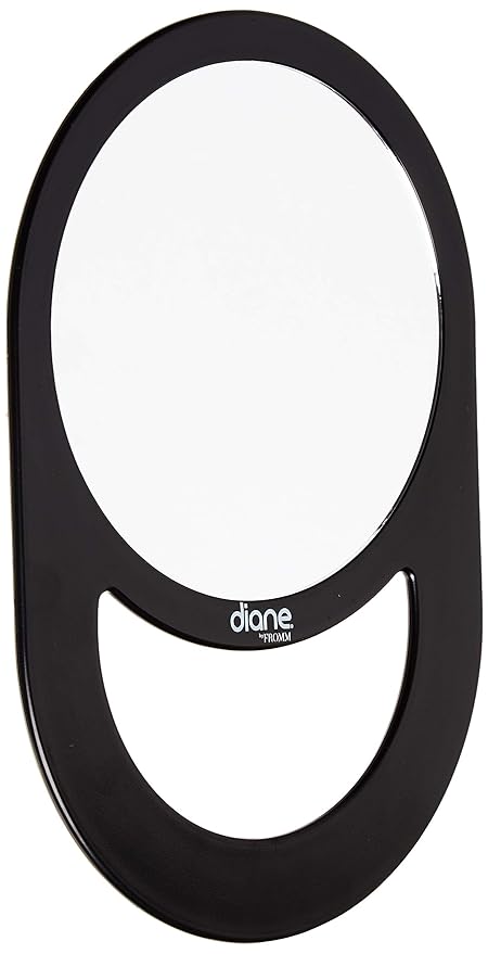 Diane Professional Quality Hand Mirror, Single Sided Hand Held Mirror, Lightweight Portable Mirror with Handle, Ideal for Makeup, Shaving, & Everyday Beauty, Compact Size for Travel – 7.5" Diameter
