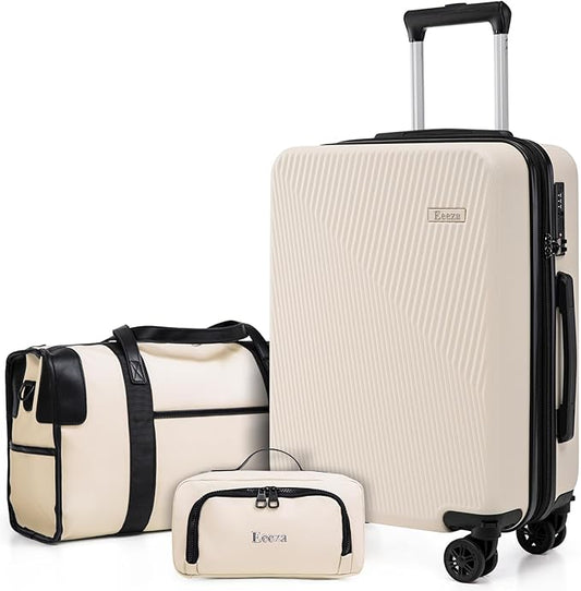 Expandable Carry on Luggage Sets,Suitcases with Detachable Wheels Hardshell 22x14x9 Airline Approved,Lightweight Luggage Set with TSA Lock,Carry on Suitcase
