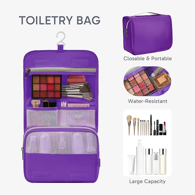 10 Set Packing Cubes for Travel, Gifts for Women Mom,Anti-Tearing Suitcase Organizer for Luggage with Shoe & Hanging Toiletry Bag,OlarHike Vacation Essentials & Accessories for Cruise Ship