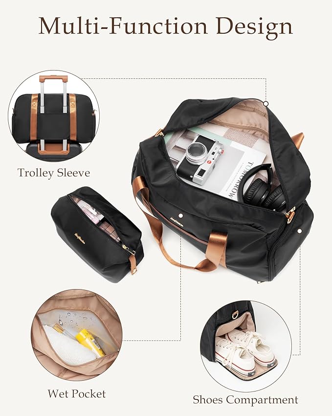 LONG VACATION Carry On Luggage Set 3 Piece, 20 Inch ABS+PC Hardshell Carry on Suitcase with Spinner Wheels TSA Lock & YKK Zipper