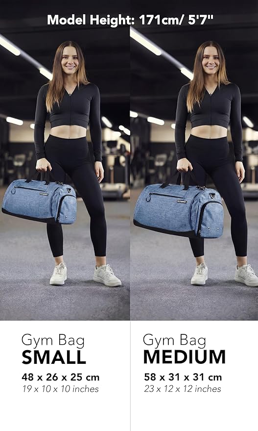 Fitgriff® Gym Bag for Men & Women with Shoe & Wet Compartment - Duffle Bag for Travel, Sports, Fitness & Workout