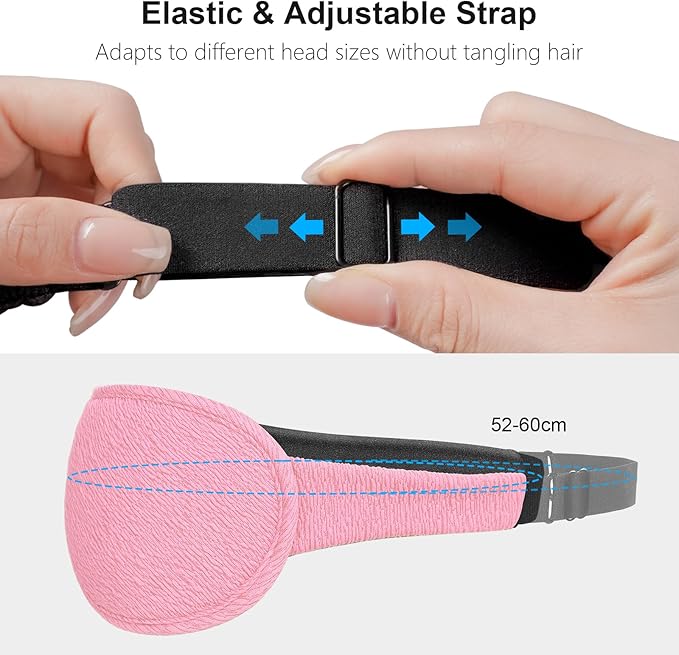 Gritin 100% Blackout Sleep Eye Mask for Women Men,Zero Eye Pressure Sleeping Mask-Ergonomic Design 3D Cutout Eye Movement and Eyelash Friendly Night Blindfold,Ultra Soft&Comfortable for Sleeping-Pink