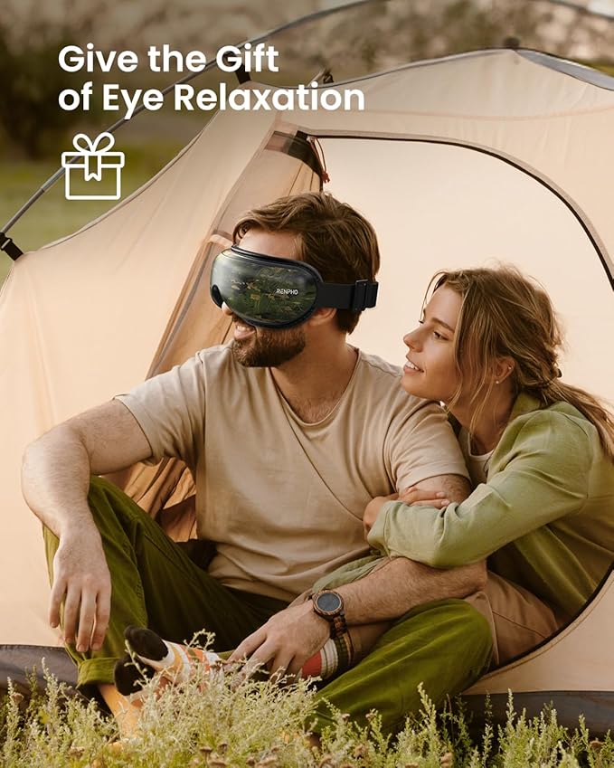 RENPHO Eye Massager with Heat, Mothers Day Birthday Gifts for Mom Women Men Her, Eye Mask for Migraine,Sleep Mask for Dry Eyes Relax, Reduce Strain for Men Dad Eyeris 1