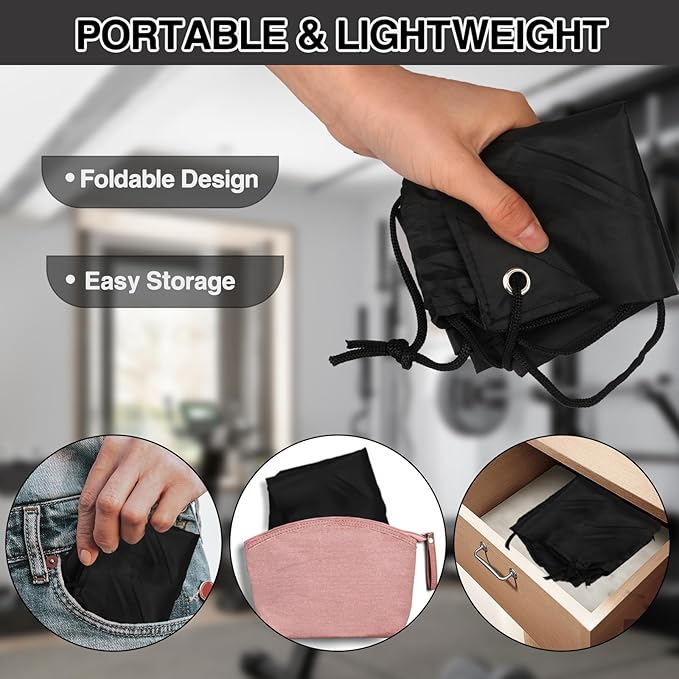 6Pcs Drawstring Backpacks, Medium, Black, Sports, Gym, Travel, Swimming, Beach