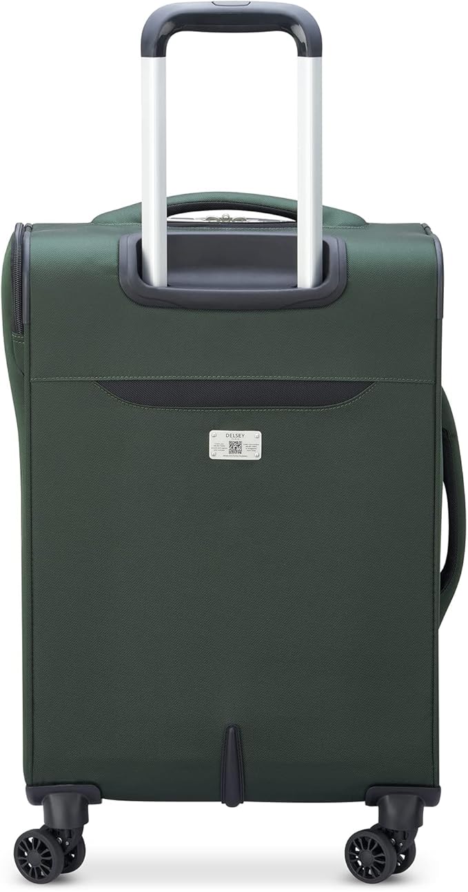 DELSEY PARIS Sky Max 2.0 Softside Expandable Luggage with Spinner Wheels, Green, 2-Piece Set (21/Duffle)