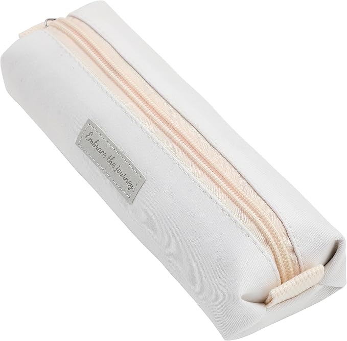 Mr. Pen- Cute Pencil Case Pouch, Cream Color, Multipurpose Canvas Bible Pencil Pouch