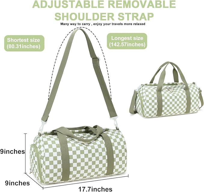 BLUBOON Duffle Bag Girls Kids Cute Gym Bag with Shoes Compartment & Wet Separation Waterproof Sports Overnight Travel Bag