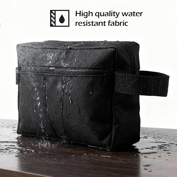Travel Toiletry Bag, Hanging Small Travel Bag for Toiletries, Travel Essentials for Women Men, Black