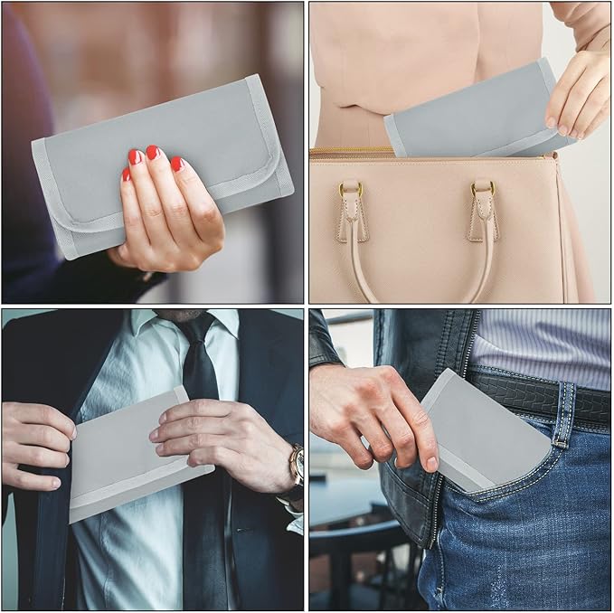 VOCHIC Money Wallet, Money Organizer for Cash with 6 Zippered Pocket Multipack Money Pouch, Cash Bill Organizer, Money Bag Small Travel Money Holder for Budgeting, Receipt and Tips