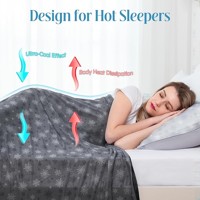 OIGAE Cooling Blanket for Hot Sleepers - Soft & Lightweight Summer Cold Blanket for Night Sweats | Perfect for Bed, Couch, Sofa (Black, Queen 90" x 90")