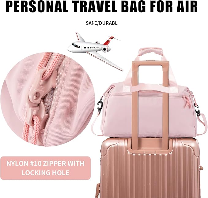 Weekender Duffel Bag with Shoe Compartment And Wet Pocket-Luggage Everyday Overnight Bag for Men and Women Travel-Carry On Gym Bag