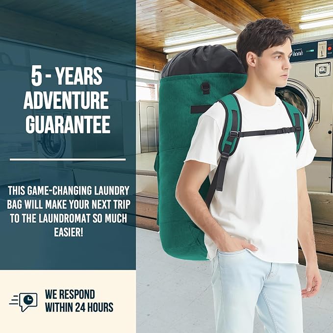 Laundry Backpack with Shoulder Straps，Laundry Bag Extra Large 115L，Laundry Backpack Heavy Duty with 4 Pockets, College Laundry Bags for Dorm Room， Sturdy Clothes Hamper Bags，Laundry Hamper Bag XXL