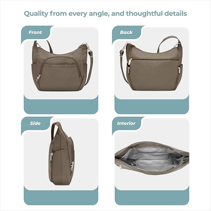Travelon Anti-theft Classic Crossbody Bucket Bag | Anti-theft