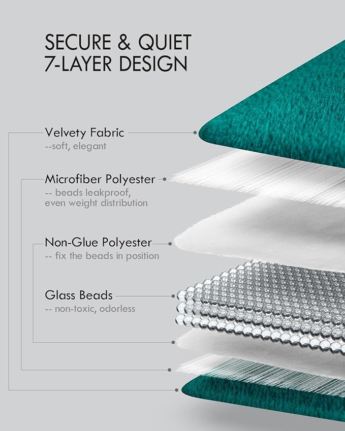 Kaisa Weighted Lap Blanket 3 lbs 23" x 29", Cozy Luxury Crystal Velvet Small Weighted Blanket for Adults, Portable Travel Weighted Blanket for Relaxation, All-Season Blanket, Machine Washable, Green