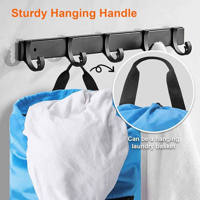 Laundry Bag Backpack Durable Laundry Bag with Shoulder Straps and Mesh Pockets Portable Laundry Dirty Clothes Hamper Bag for College Dorm (Blue)