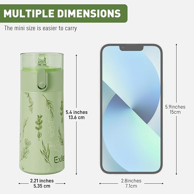 5oz Small Water Bottles with Straw, Mini Water Bottle with One-Hand Open Design, Leak-Proof Locking Lid for Hot&Cold Drinks, Small Travel Water Bottle - 100% Leakproof for School, Travel...(Floral)