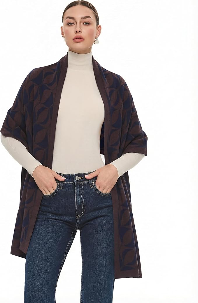 PULI Women's Pashmina Shawl Wraps for Evening Dress Large Scarf Blanket Long Wedding Bridal Winter Warm Shoulder Wrap