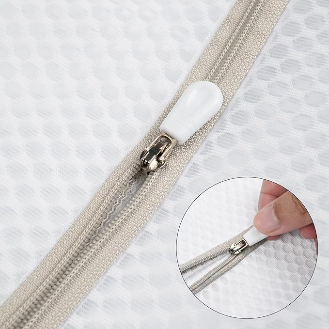 Laundry Bag 3Pcs Honeycomb Mesh Bag Zipper Washing Bag Storage Bags Travelling Household