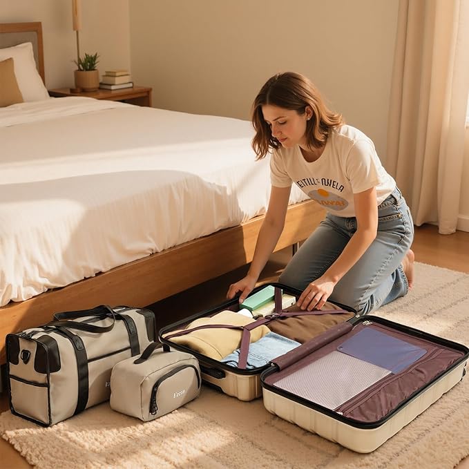 Luggage Sets 5 Piece,Suitcases with Wheels, Hard Case Luggage with Detachable Spinner Wheels,Carry On Luggage Set (5 Piece Sets (20"/24"/28"/DB/TB))