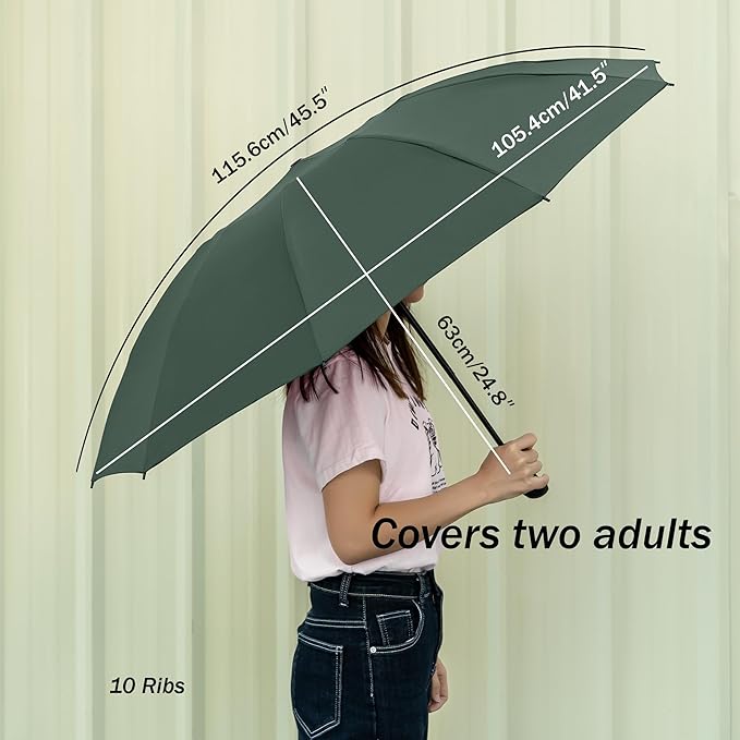 Conlun Travel Inverted Umbrella Compact Windproof- Automatic reverse Umbrellas for Rain - Folding Portable 10 Ribs Large Umbrella