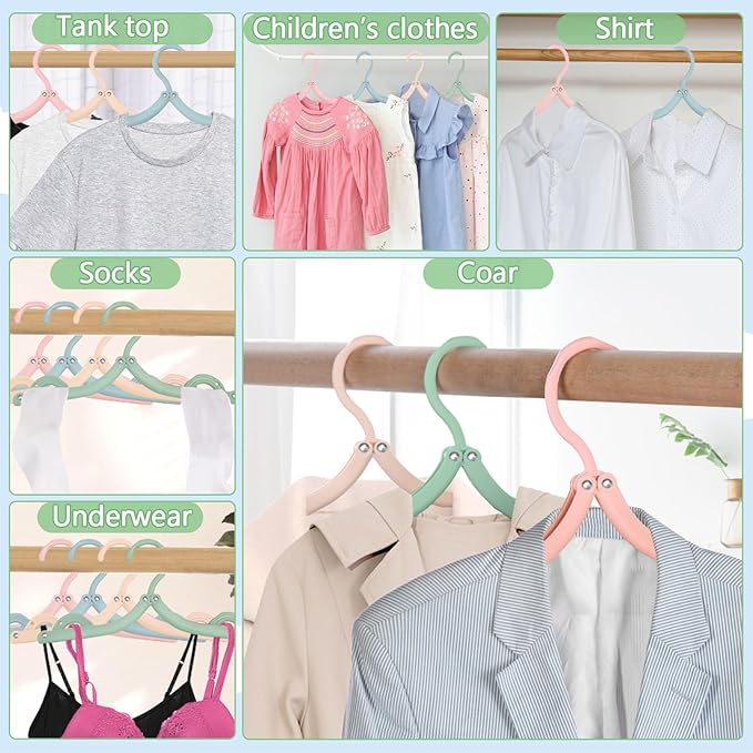 26Pcs Travel Hangers - Portable Folding Hangers Foldable for Cruise Ship Essentials Suitcase Camping Flying RV Outdoor Travel Home Drying Rack (4 Colors)