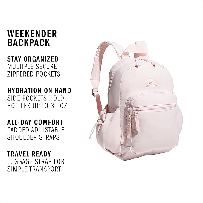 adidas Weekender Backpack – Compact Lightweight Everyday Bag, 19L