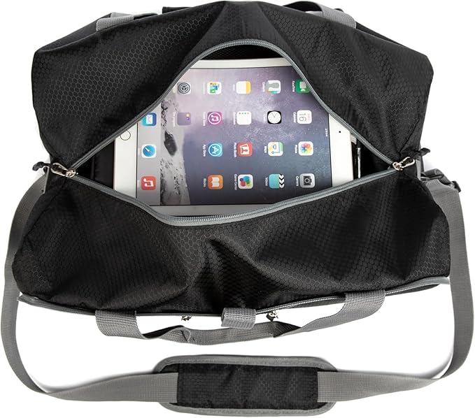 Bago Compact Duffle Bag for Travel Women & Men. Durable Lightweight Foldable Travel Duffel Bags For Traveling Women. 40L Duffle Bags a Reliable Weekender duffel or Overnight Bag With Shoe Compartment