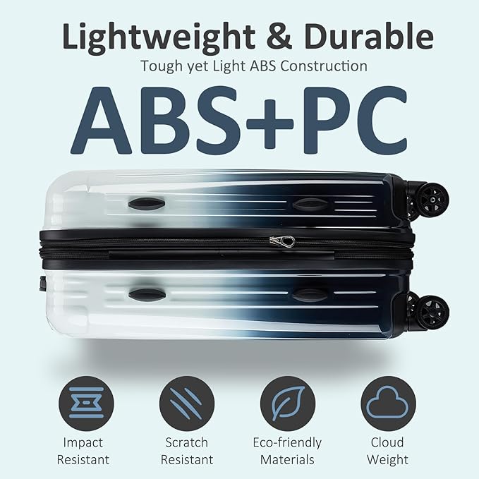 24inch Luggage with Spinner Wheels, Lightweight PC+ABS Hard Shell Suitcases, Expandbale Storage & TSA Aprovel Lock
