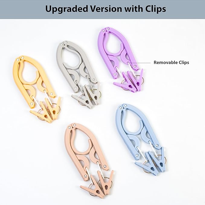 Travel Hangers, Cruise Ship Essentials Travel Essentials, Portable Cruises Must Haves 2025, Folding Hangers for Suitcase, RV Camping Airplane Europe Vacation Essential (20, Mixed)