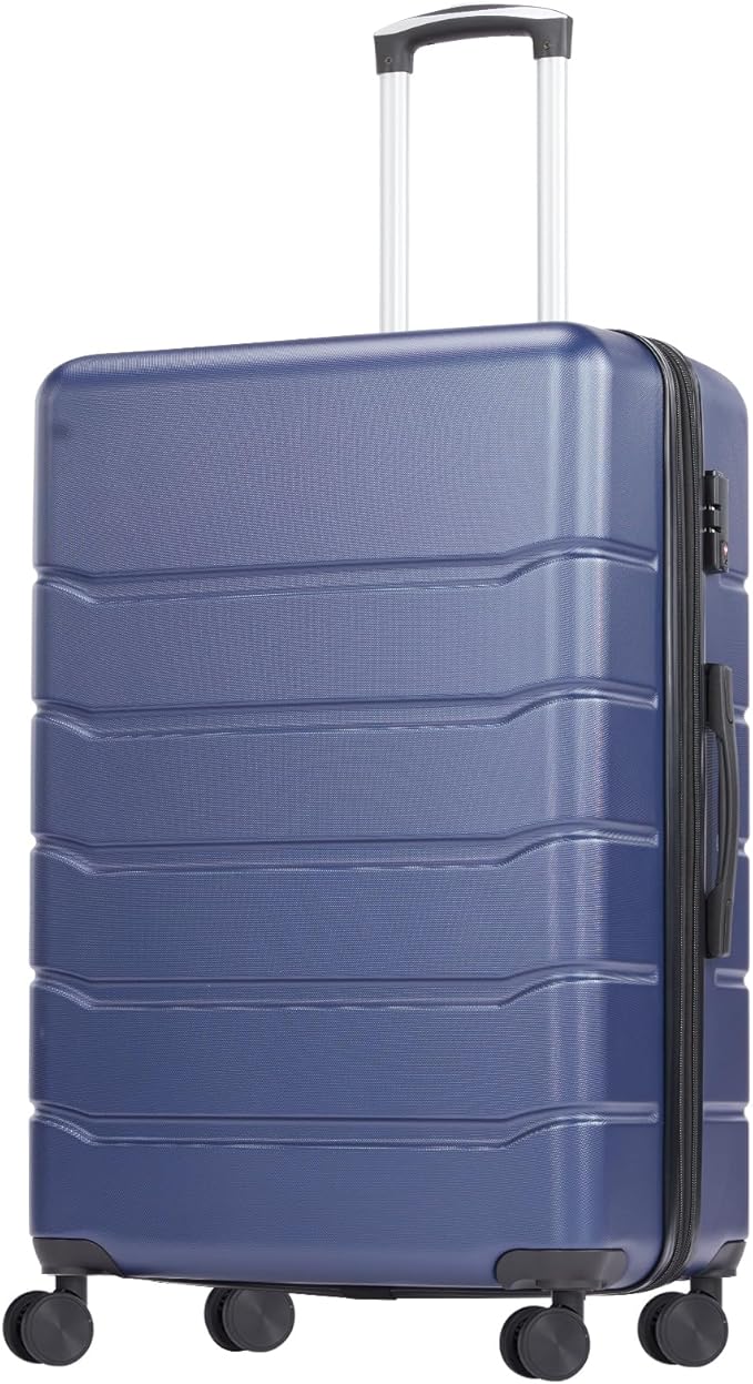 OLIXIS 29 Inch Luggage, Hardside Checked Suitcase with Spinner Wheels, Lightweight ABS Hard Shell Travel Luggage, TSA Approved Lock, Expandable Large Suitcase for Business & Travel–Blue